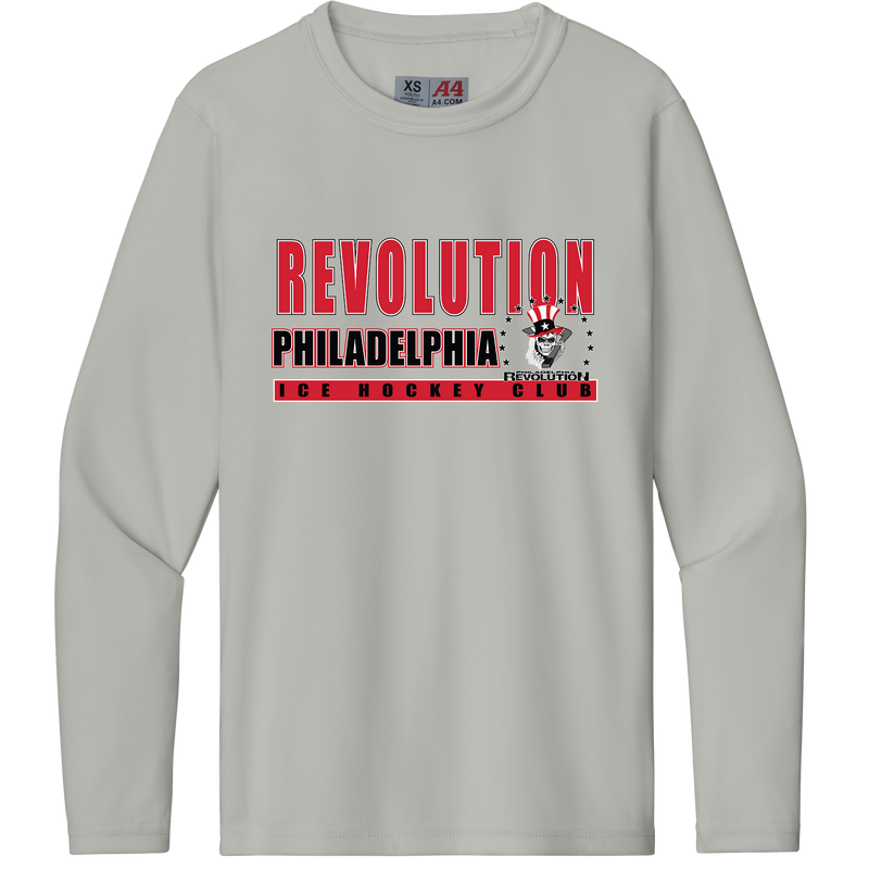 Phila Revolution Youth Cooling Performance Long Sleeve Tee