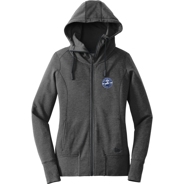 NYC Hockey Club New Era Ladies Tri-Blend Fleece Full-Zip Hoodie