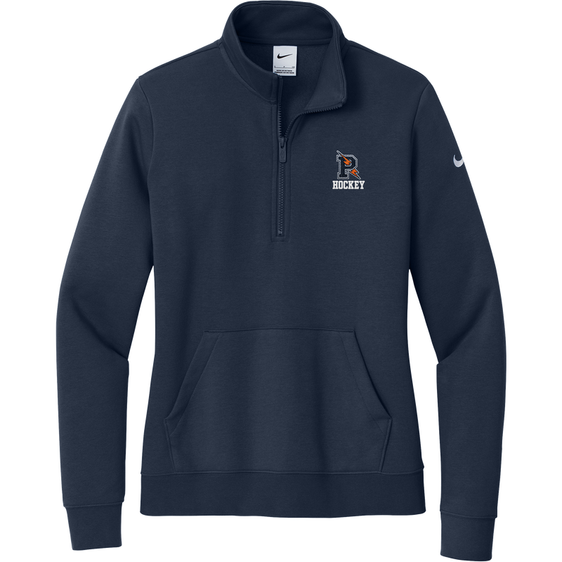 Powers Hockey Nike Women's Club Fleece Sleeve Swoosh 1/2-Zip